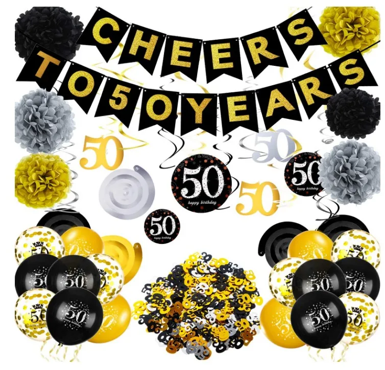 JeVenis 70th Birthday Party Decorations KIT Sparkling Celebration 70 Hanging Swirls Cheers to 70 Years Banner Perfect 70 Years Old Party Supplies 70th Anniversary Decorations 