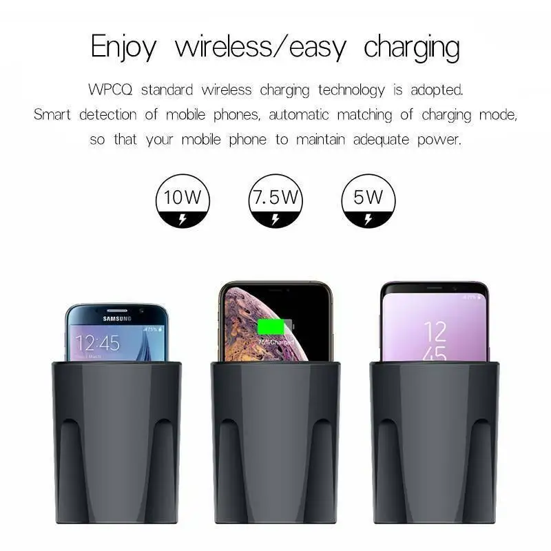 X9 X8 Stable Unique Design Car Wireless Charger Cup Standard Charger Stand