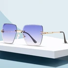 2020 Fashionable luxury square women metal frame square big shades sun glasses sunglasses