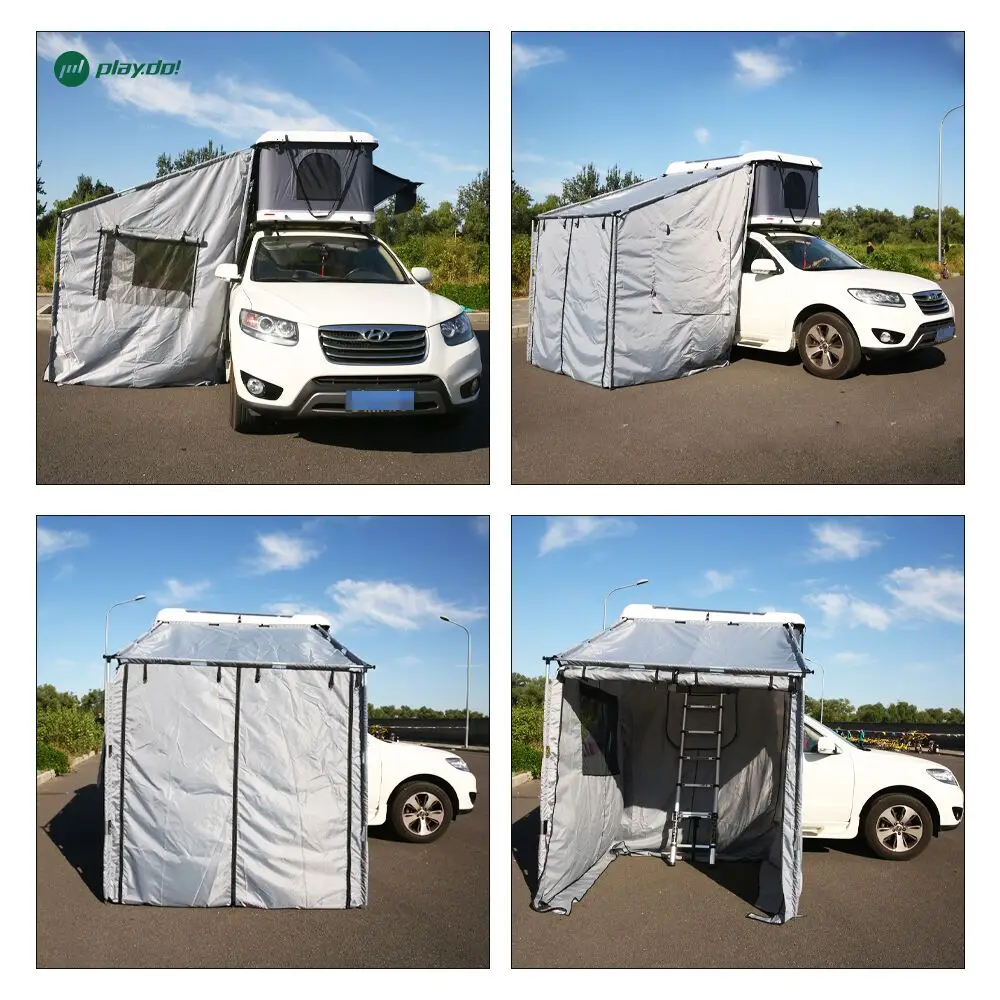 Telescopic Ladder Hard Shell Hardtop Roof Top Tent With Annex Room