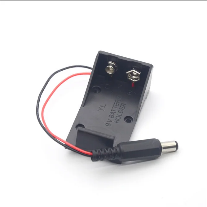 9V Battery Holder Box Case Wire with Plug 5.5*2.1mm for Arduino 