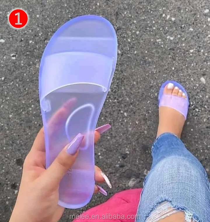 clear jelly sandals for adults