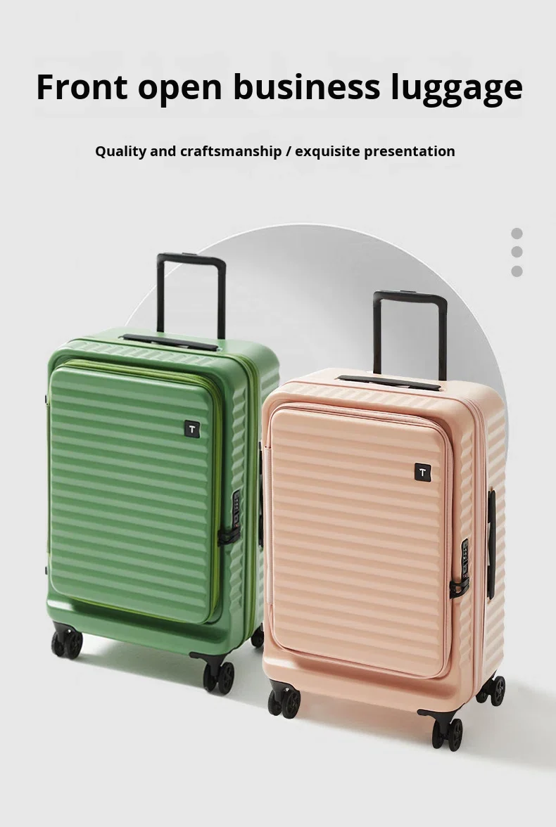 product 20 24 28 inch suitcase travel trolley case universal wheel tsa lock front opening expandable retractable luggage-6