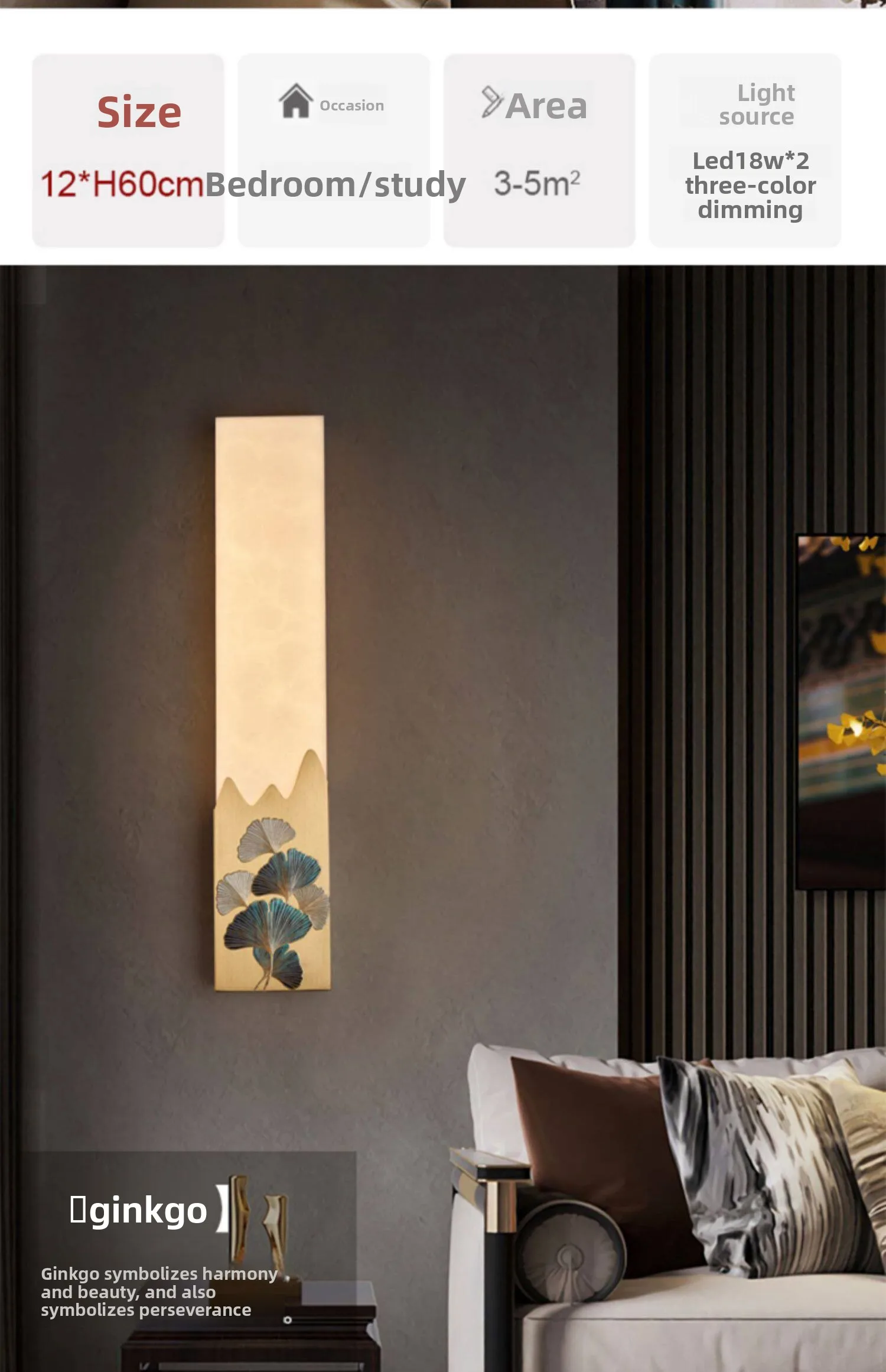 product chinese style all copper enamel finish zen style wall lamp with marble lighting for living room bedroom bedside 5 year warranty712-6