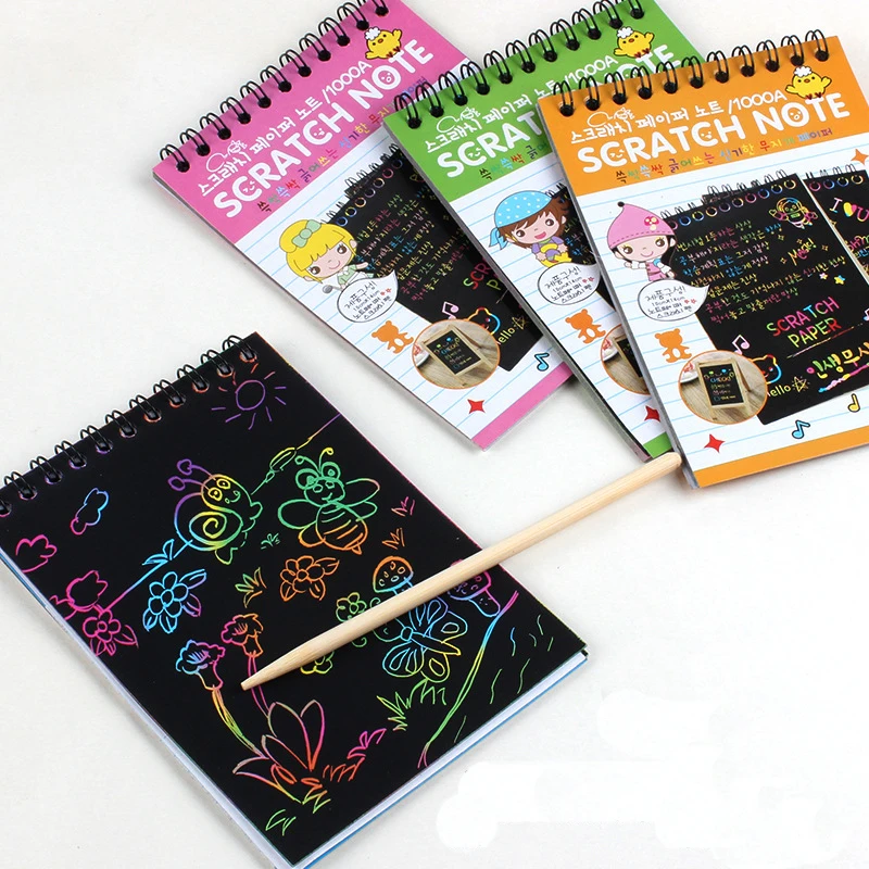 10 Pages Small Scratch Art Notebook Buy Scratch Book,Magic Scratch