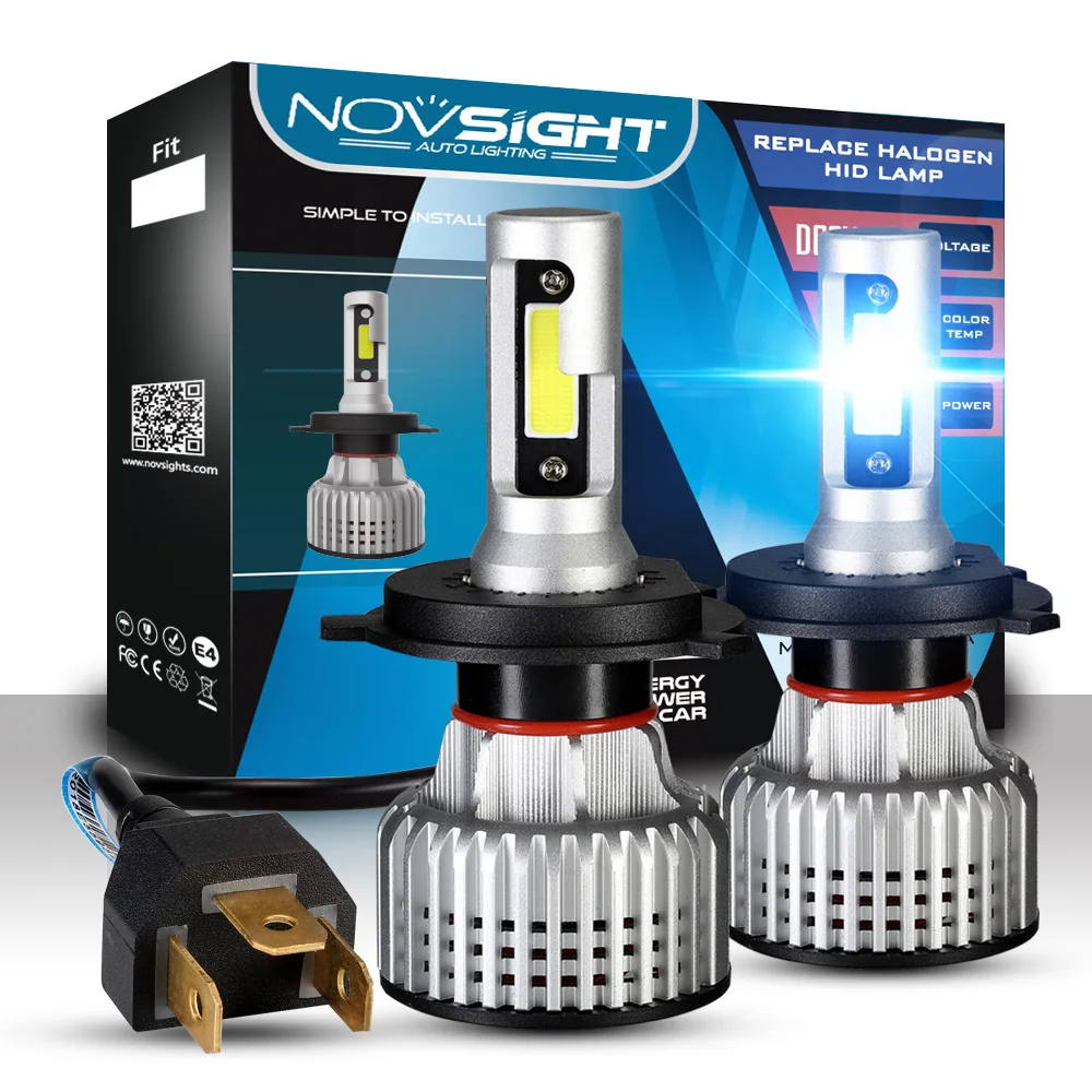 NOVSIGHT / Nighteye S2 Plus super bright H4 led headlight bulb auto lighting system COB led H11 H7 9005 9006 H13 led headlight