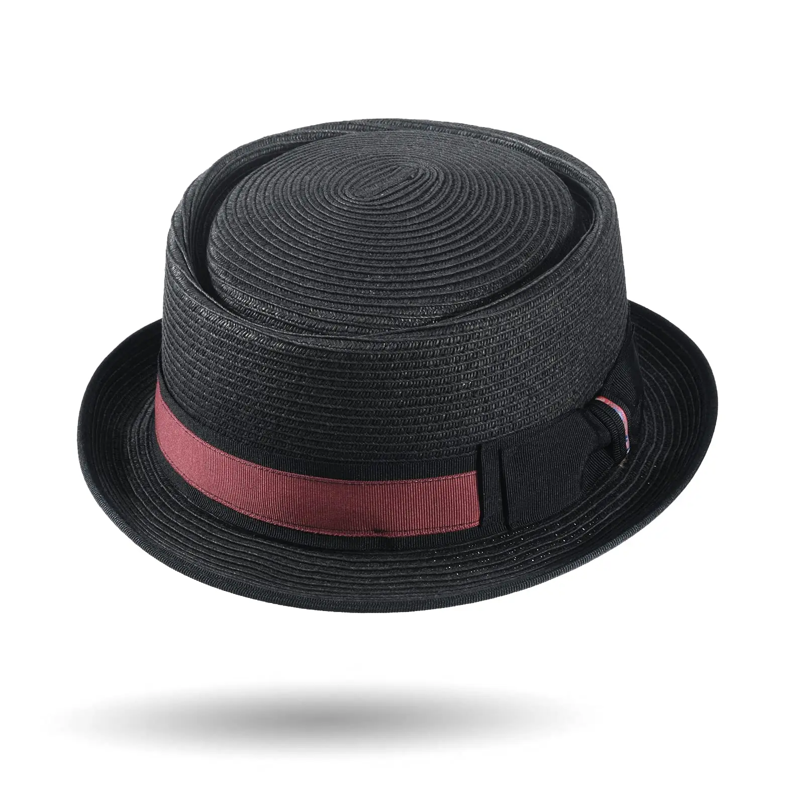 Summer Pork Pie Straw Hat Womens Mens 