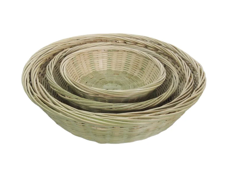 Handmade Bamboo Woven Bread Basket With Vegetable And Fruit Basket For