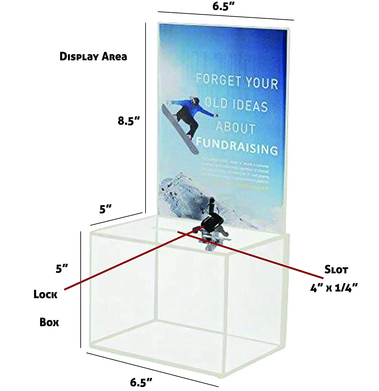 Acrylic Donation Box Ballot Box Suggestion Box Comments Box with Locking