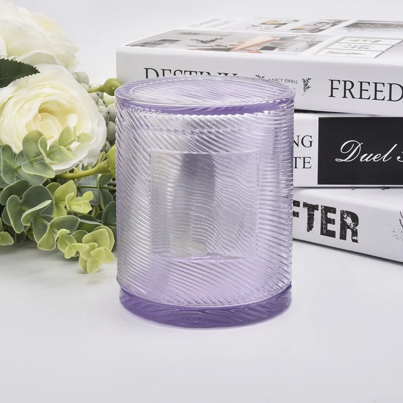 Eco-Friendly votive candle jars pillar glass candle bottles with lids home decoration