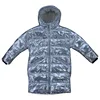 Fashion lady shiny puffer padded coat women bubble jacket silicone squid