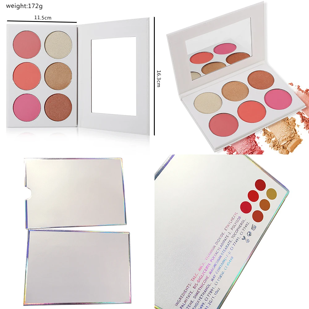 Customized Label Pressed Powder Blusher Kit Soft Matte Blush And