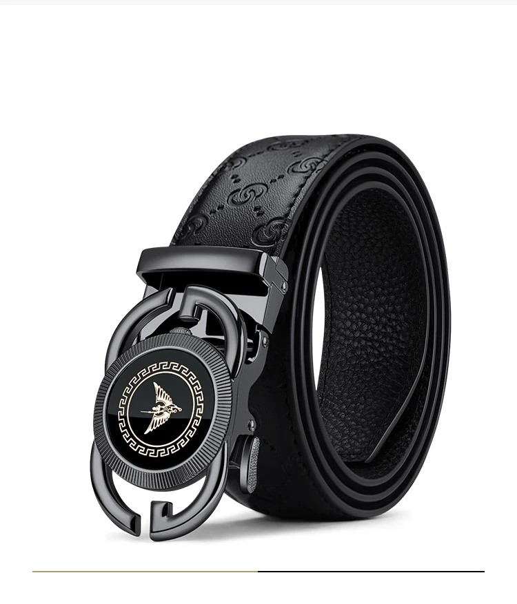 3 5cm Business Leisure Alloy Automatic Buckle Leather Belt Mens Jeans  Fashion High Quality Waist Male Strap Belts - Jewelry & Accessories - Temu  Italy