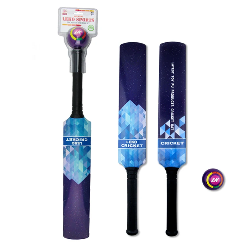 Wholesale kids 360 printing custom PU plastic bat cricket with ball