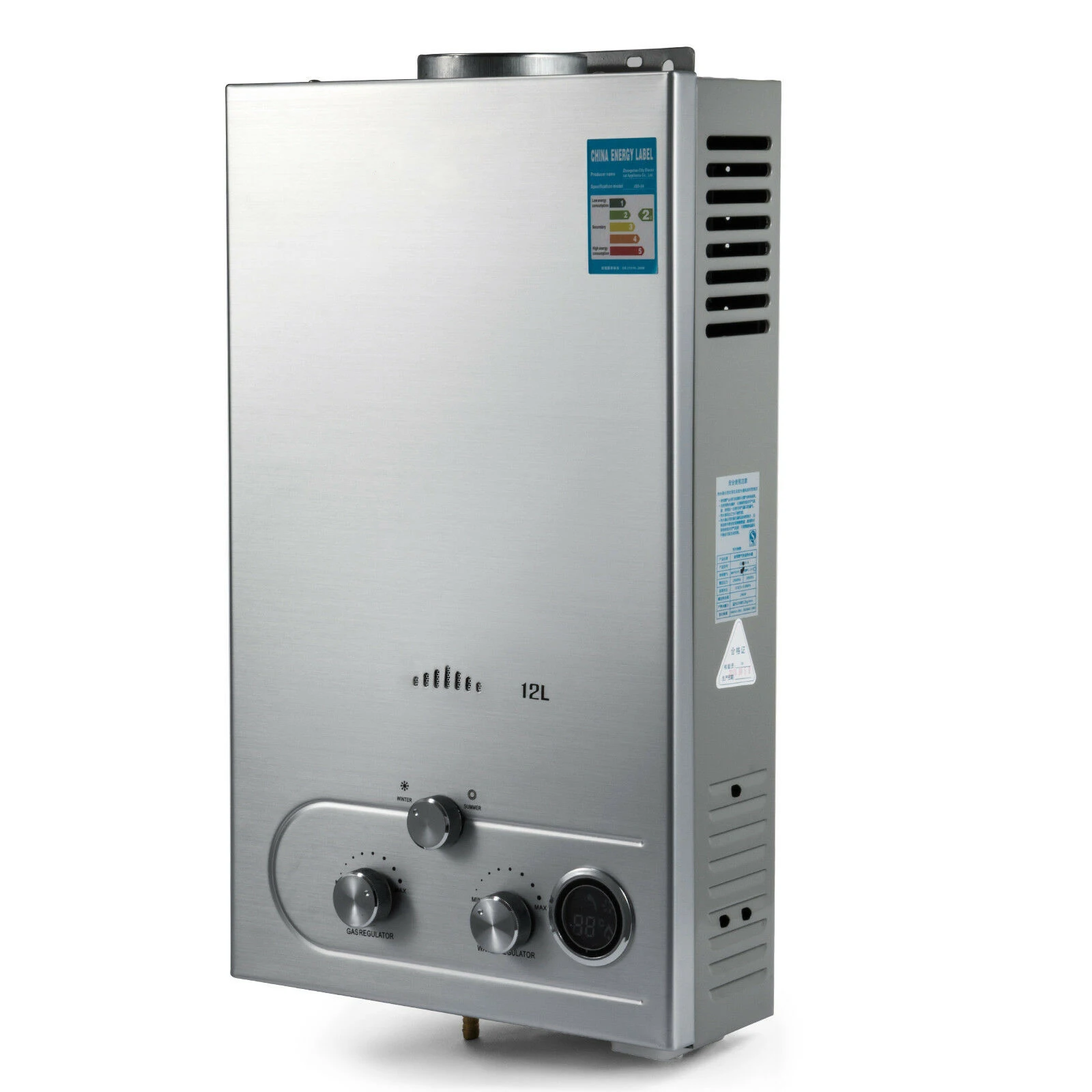 Wallmounted 12l Tankless Water Heater Instant Electric Shower Water