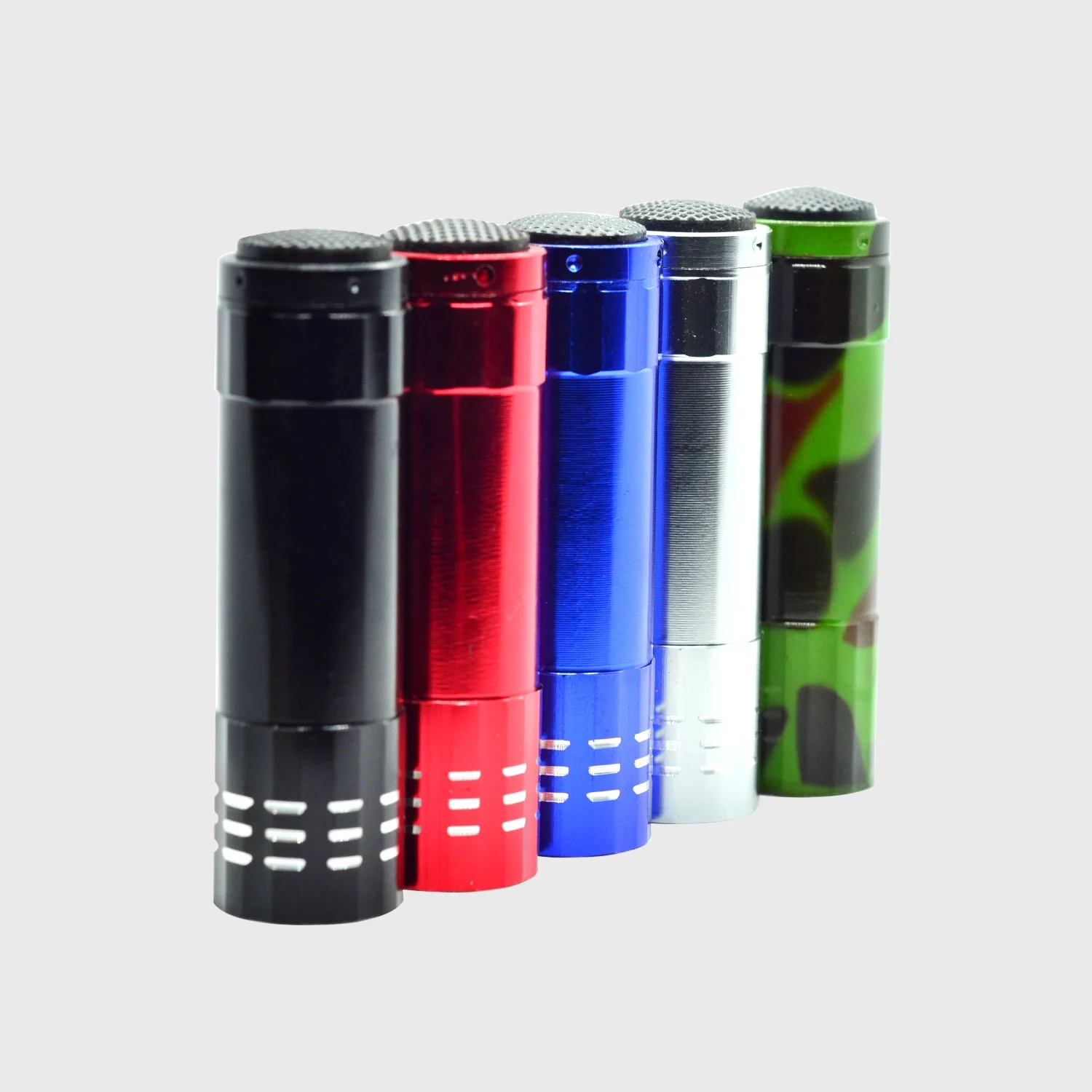 9*LED Colorful Torch Gifts Cheap Mini Camouflage Aluminum Alloy Flashlight