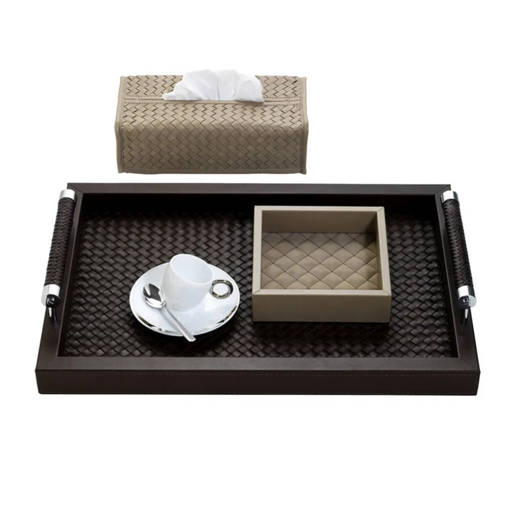 Luxury Elegant Home White Leather Serving Tray Buy Serving Tray