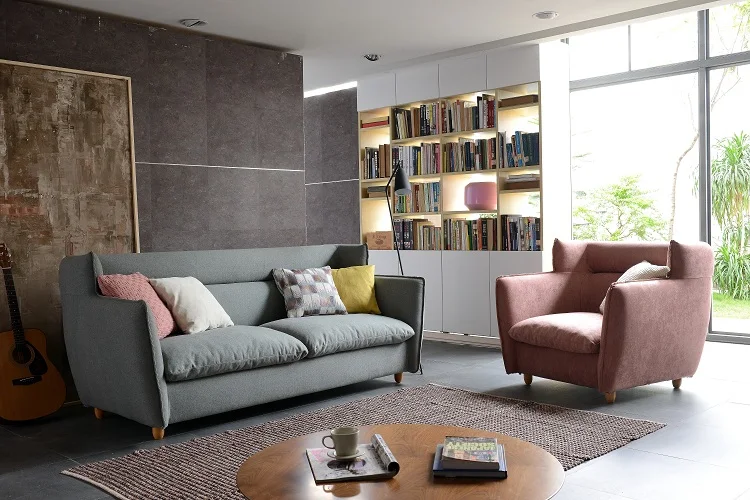 Modern style furniture L shaped sofa set designs living room furniture