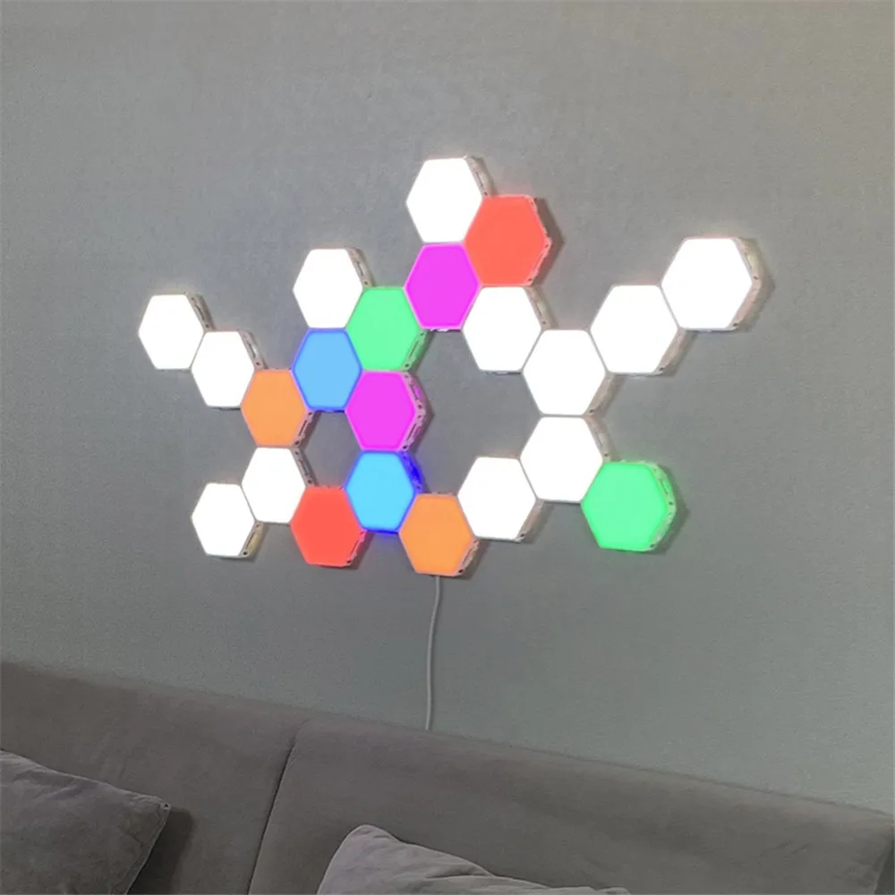 7pcs/set Honeycomb Panel Hexagon Led Touch Light Quantum Lamp Honeycomb ...