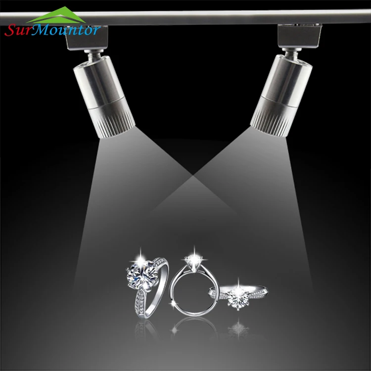 mini led Track Spot light led mini spot jewelry display lights on 12v24v dc led power track system