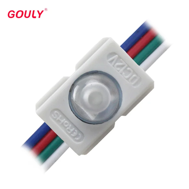China factory LED module  lens smd5050RGB  for advertising good price CE ROHS DC12V injection led module 12v  0.72w led module