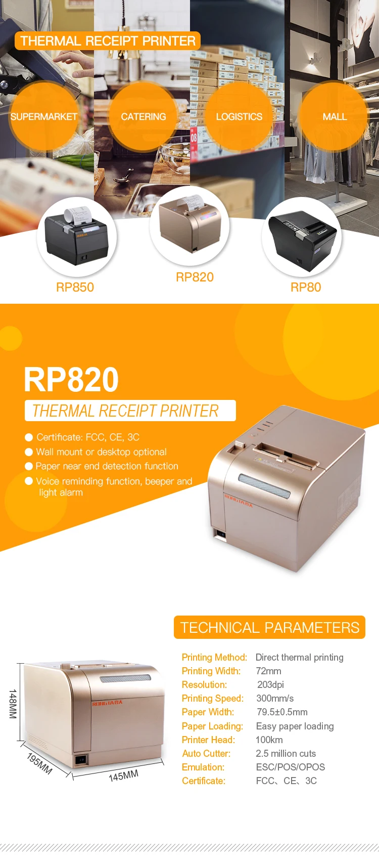 Rp820 Thermal Printer Bluetooth Receipt Printer Pos 80 Printer Thermal Driver Download View 9710