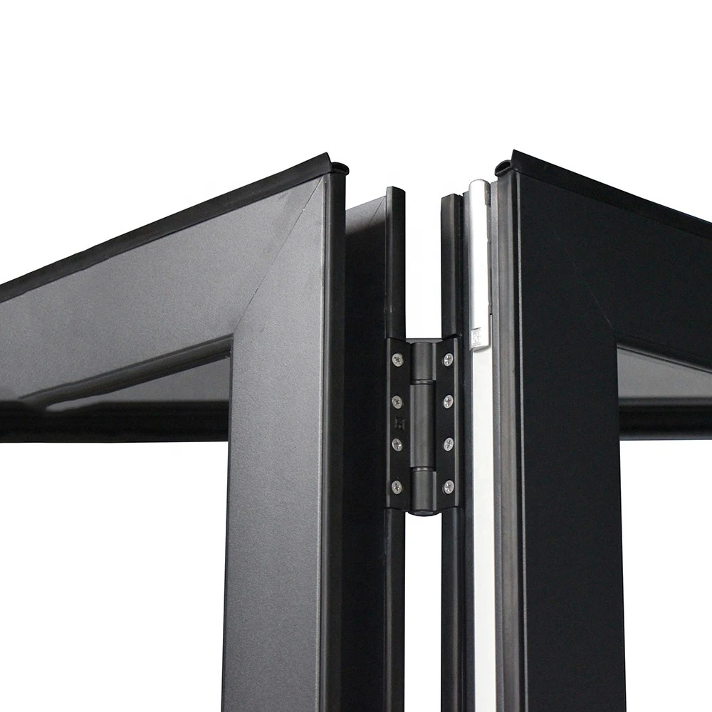 NFRC AS2047 standard custom external 4 panel folded aluminum profile frame glass bifold door