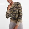french terry sweatshirt classic tiger-stripe camo crewneck pullover sweatshirt