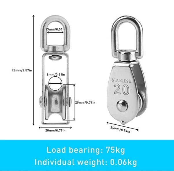 Kayak Anchor Trolley Kit System Pulleys Deck Loops Tie Down Pad Eyes