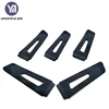 Micro hook and loop sew on 1 inch clear plastic injection hook cuff tab/hook and loop sleeve