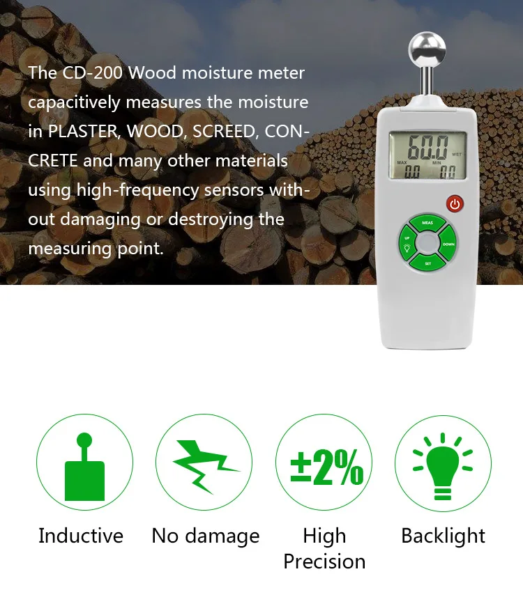 wood moisture meter; concrete moisture meter