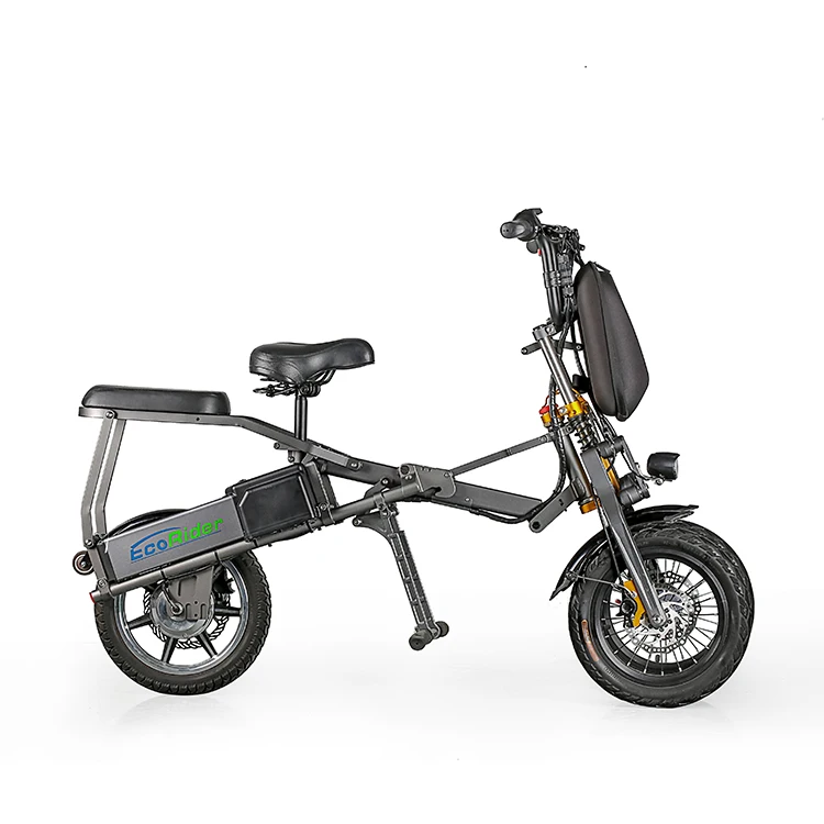 Ecorider Fast Folding 14 Inch 48v Lithium Battery Electric Bicycle,3 ...