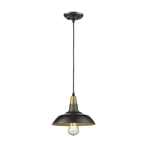 Black industrial pendant light