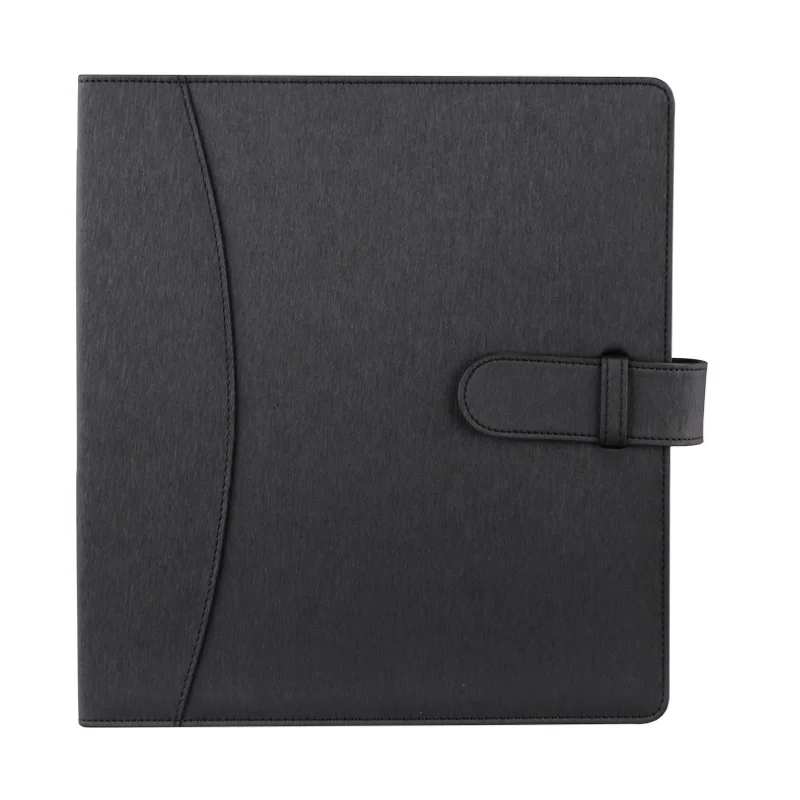 High Quality A4 Binder Folder 3 Holes 3 Ring Leather Office Folder Can