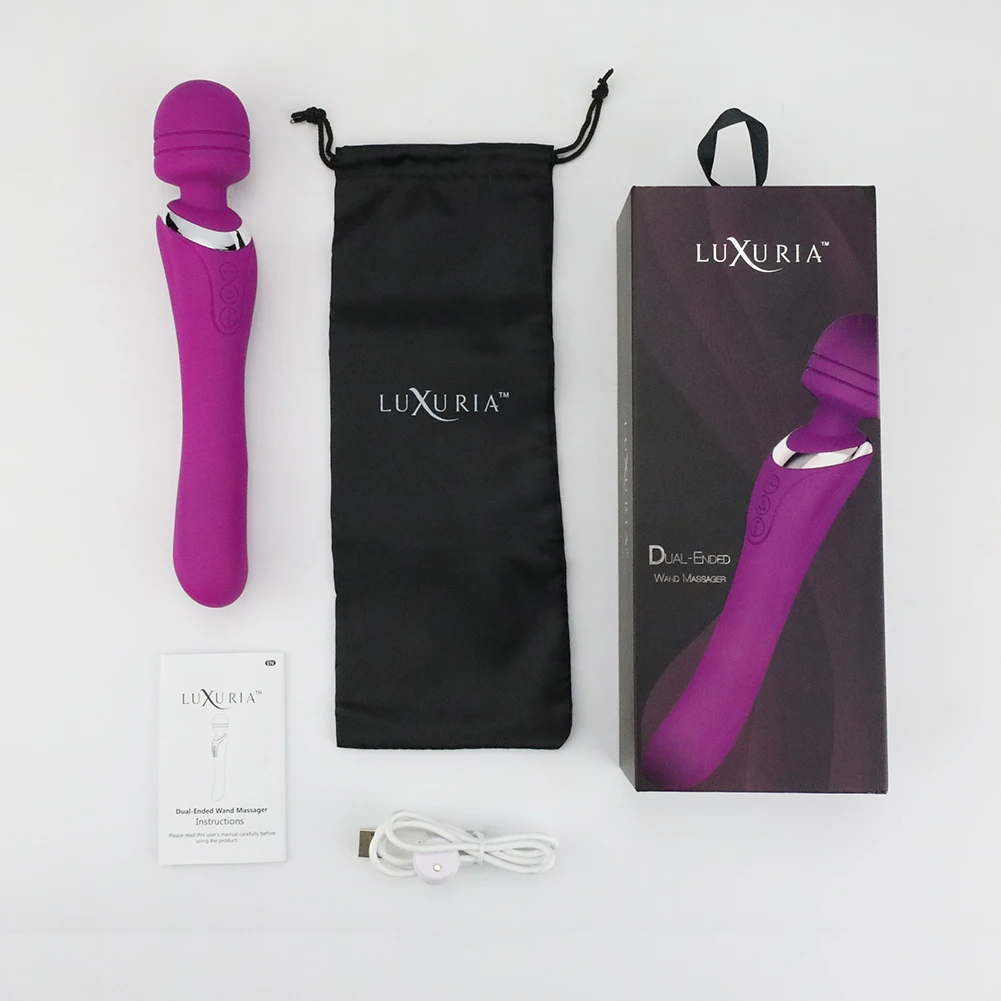 Most Popular Sex Toys Double-Ended Wand Massager Electric Silicone Wand Massager Vibrator