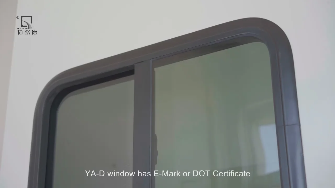 Double Glazed Aluminum Frame Side Sliding Motorhome & Rv Window For