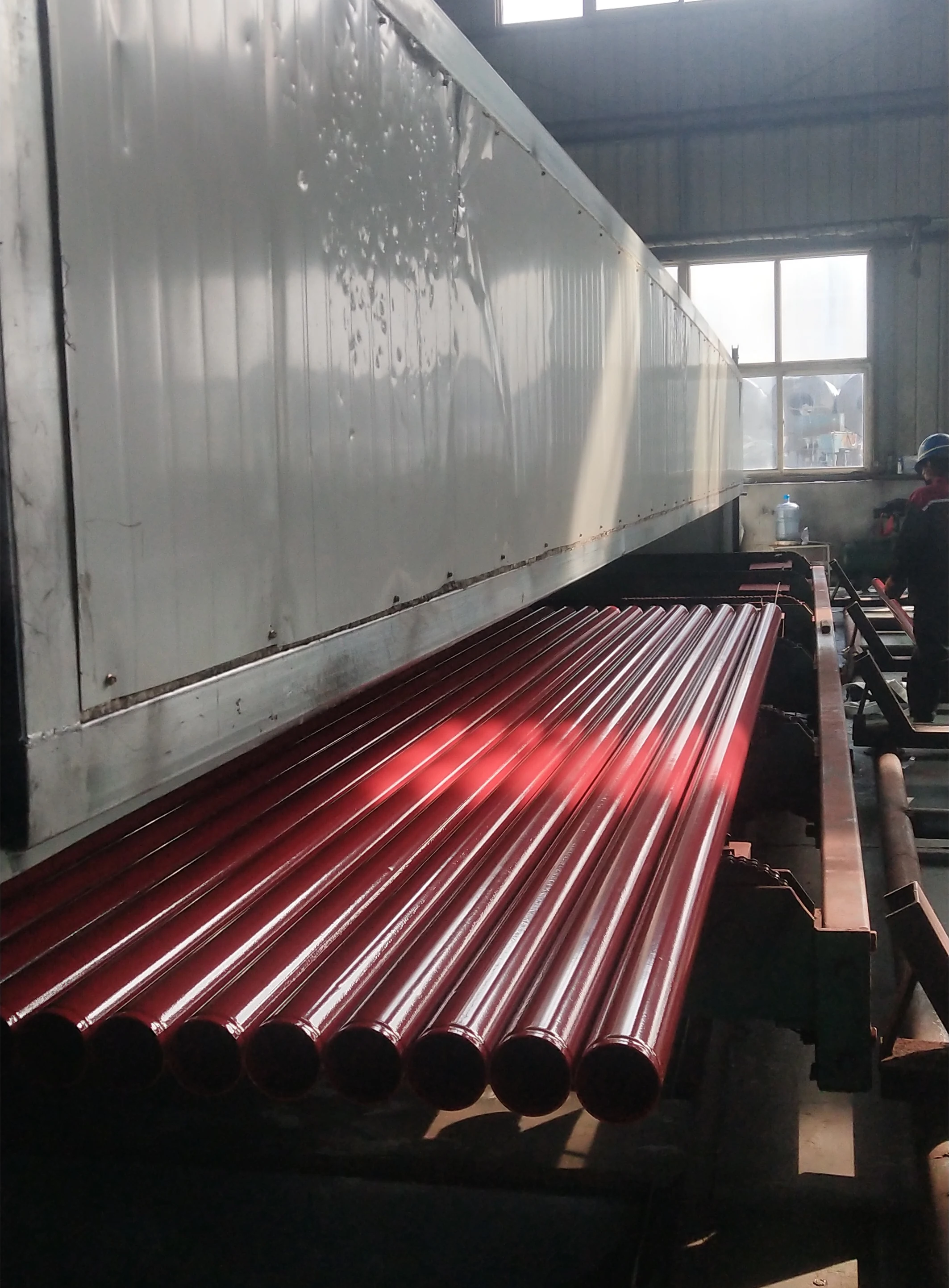 UL Certificate ASTM A795 Ral3000 Red Painted Steel Pipe Red Epoxy Painted Steel Pipe With Grooved for Fire Sprinkler System