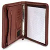 PU Leather Padfolio Portfolio Folder for iPad Tablet Up To 10.1 Inch with Notepad, Business Card Slots, Zippered Pockets