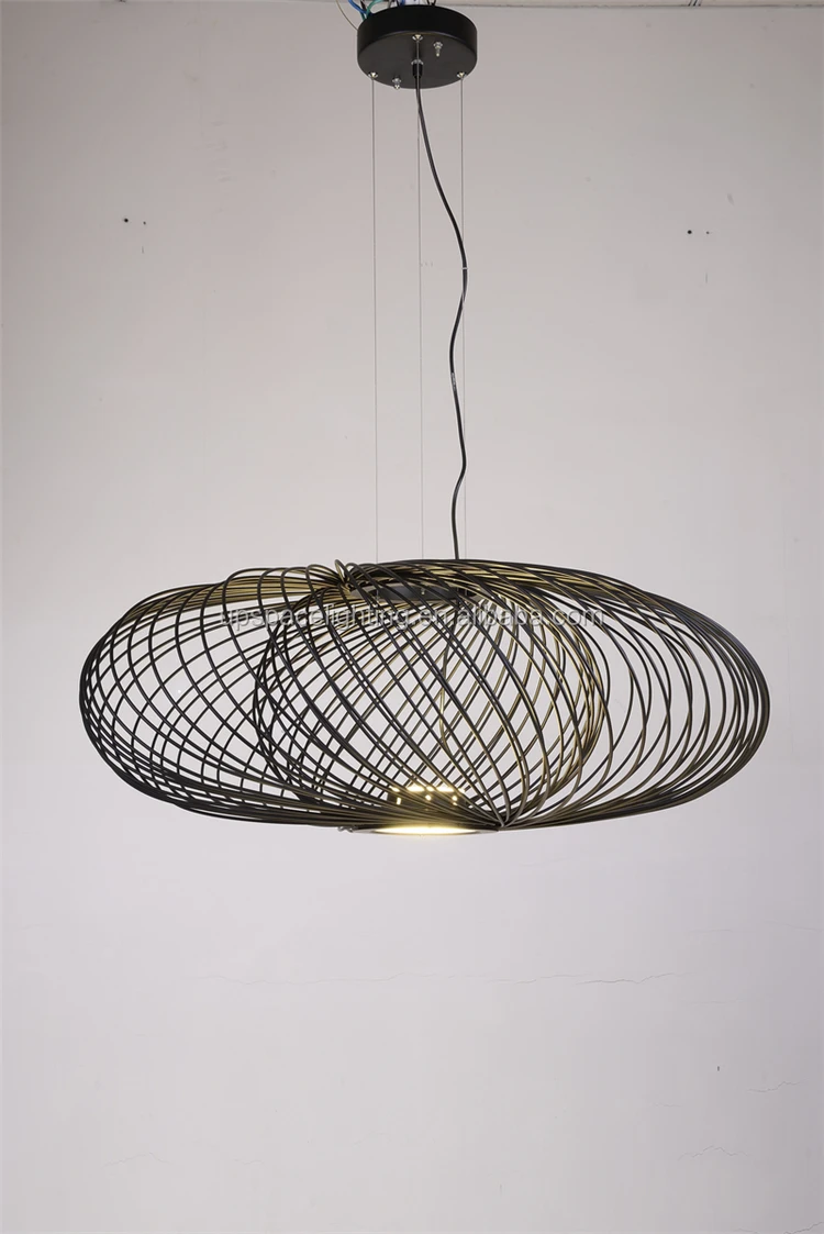 decorative copper antique golden hanging pendant light metal