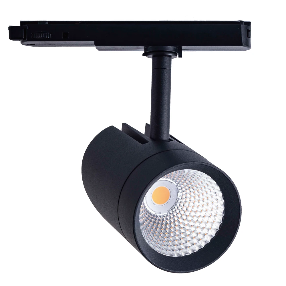 RA90 30W COB LED Track Spot Light For Shop Hotel Gallery And Other Commerical Lighting Applications