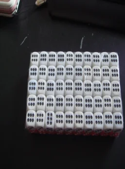 white dice with black dots