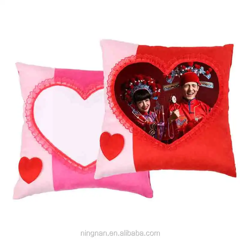sublimation heart pillow