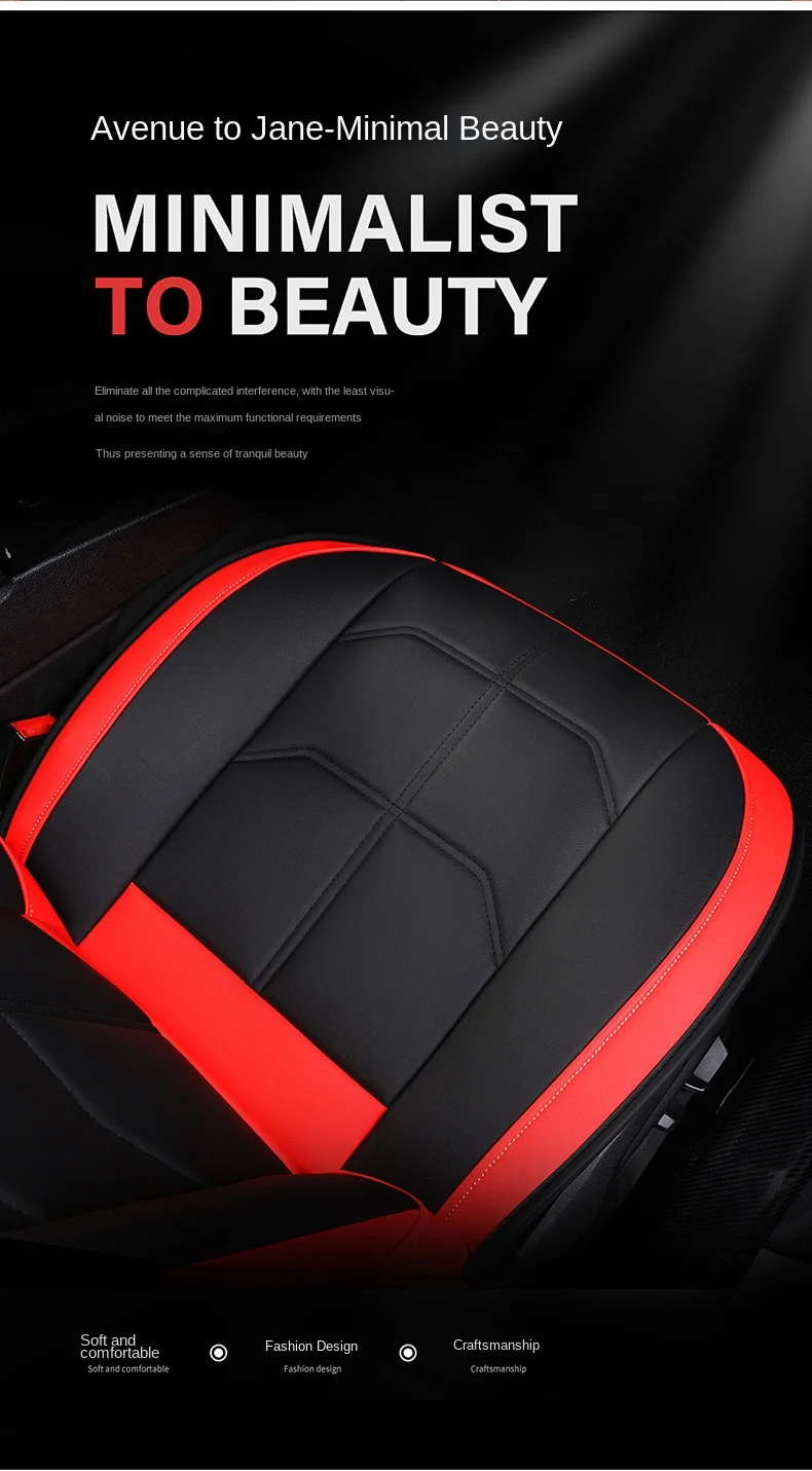 Four Seasons Fully Surrounded Car Seat Cushion Front Generation Leather Polyester for Car Seat Supplies details