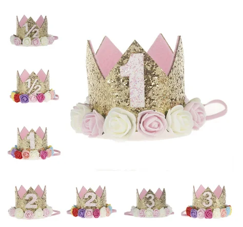 one birthday crown