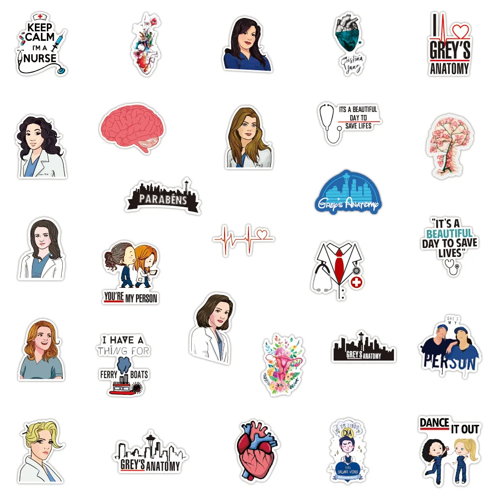 50pcs greys anatomy graffiti waterproof stickers for car luggage laptop scooter refrigerator water bottle pvc sticker custom buy greys anatomy stickers tv greys anatomy stickers high quality waterproof stickers product on alibaba com