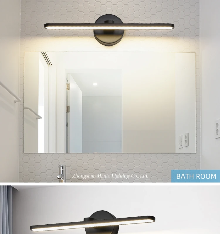 LED vanity light kit black bathroom lamp fixture wall lights indoor bathroom lighting vanity mirror lamp sconces