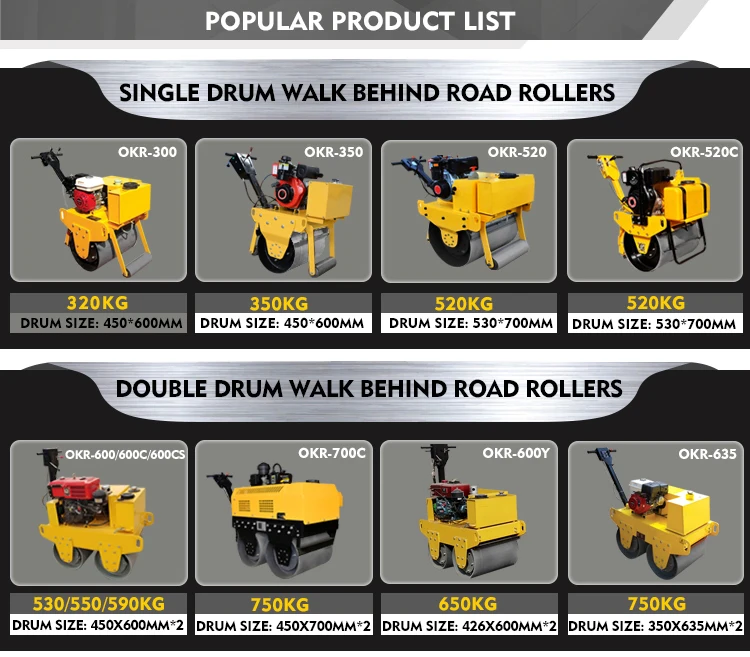 Small ride on mechanical mini road roller compactor for road vibratory 1 ton 2 ton 3 ton