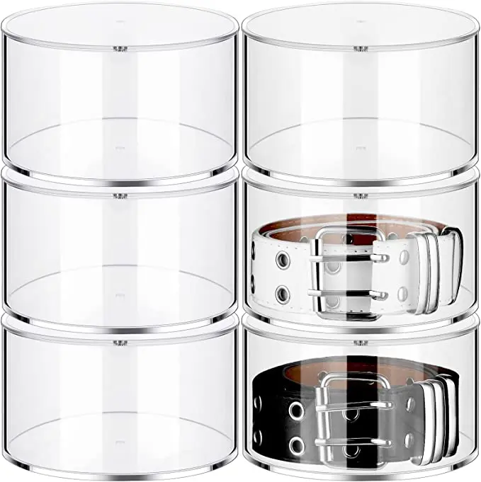 Acrylic Belt Organizer Display Belt Case Storage Holder 6 Layered Purse