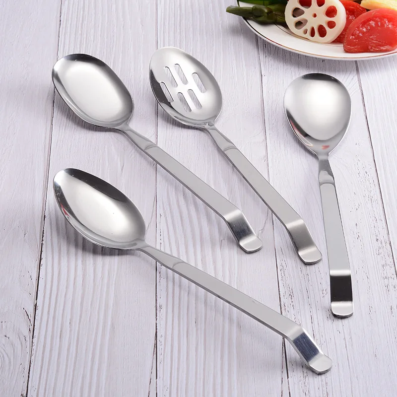 Spoon Set Large Buffet Kitchen Long Handle Big Slotted Serving Spoons