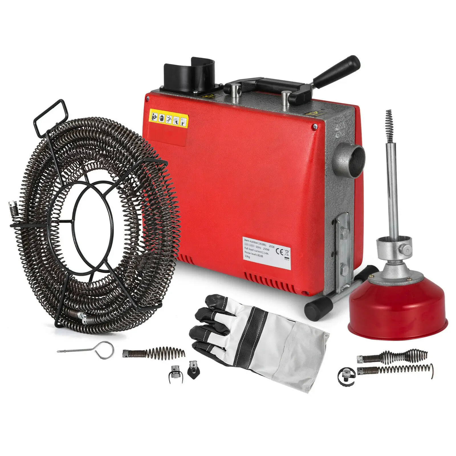 20100mm Sectional Drain Cleaner Cleaning Machine 250w 15m Augers
